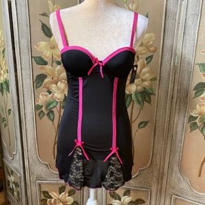 NATIVE INTIMATES Black teddy NWT Size 36B